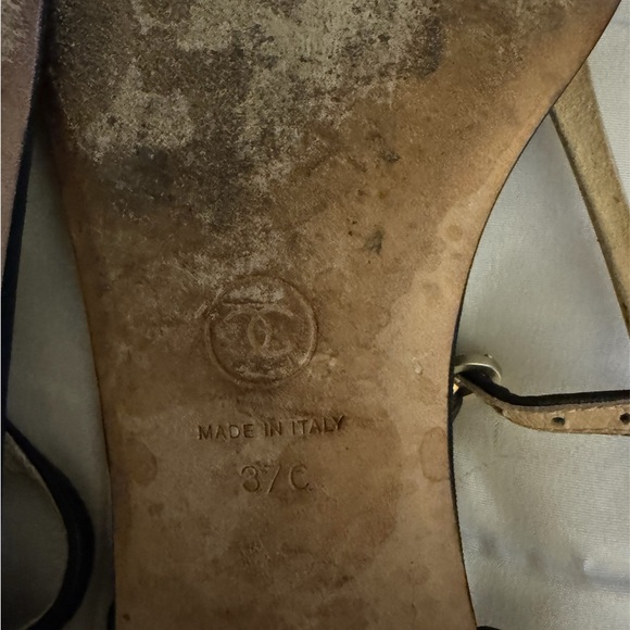 CHANEL Pearl Drop CC logo thongs 37C - Picture 12 of 12